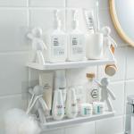 Bathroom Storage Human Hook Rack Floating Shelf Simple Wall Home Shelves (Number of Shelves - 2)