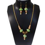 JAYA VISION ENTERPRISES Lamwork Glass Beads Metal chain Necklace