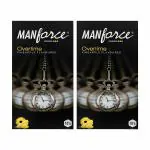 MANFORCE Overtime Pineapple 3in1 (Ribbed Contour Dotted) Condoms - 10Pcs x Pack of 2 Incomplete