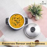 Atlasware Stainless Steel Hot and Cold Casserole 900 ml (Blue)