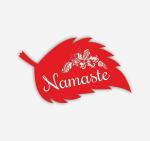 CVANU Beautiful Namaste Flower Red MDF Leaf Cutting Design Wooden Wall Decoration