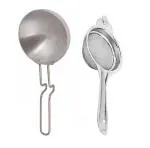 First Front Aluminium Tadka Pan With Stainless Steel Tea Strainer and (Multicolour, Pack of 2)