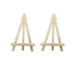 BanteyBanatey Wooden Easel/Stand for Canvas Holding/Display & Advertising of Photos, Calendar, Business Cards, Paintings, Craftwork 6 inch (Set of 2)