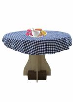 Airwill Handweaved 100% Cotton Checkered Pattern 4 Seater Square Table Cover 56x56 inches (Blue,White, Pack of 1)