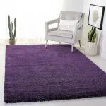 Shag Weaving Carpet Purple Polyester Carpet Rugs (90 cm X 150 cm Rectangle)Purple