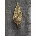 Shilpogram Brass Golden Dhokra Wall Hanging Candle Holder Home Decor