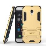 Heartly Meizu M3S Polycarbonate Gold Bumper Case Cover