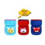 The Little Lookers Bottle Cover for Philips Avent/Wide Neck Feeders Soft Plush Stretchable Baby Feeding Bottle Cover with Easy to Hold Strap (Blue, Red & Royal Blue, Wide Neck 125ml/4OZ)