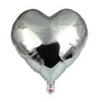 Hippity Hop Rubber Silver Heart Shape Foil Balloon Mylar Helium Balloon