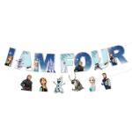 Festiko I Am Four Birthday Frozen Theme Banner