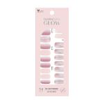 DASHING DIVA Glow Melting Pink, 34 Pcs, 12 Sizes, Manicure, For Women, Glow Gel Nails, Artificial Nails, Lightweight, Korean Nail Art, Durable, Easy-to-use