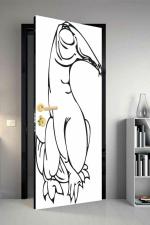 Qth Line Art Dor-1126 Design Door Sticker