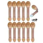 Kids Station Made in India Furniture Safety Locks for Kids, Child Safety Locks for Drawer, Cabinet, Cupboard, Baby Proofing Product, Strong Adhesive Safety Lock (Pack of 12, Beige)