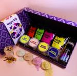 Healthy Treat Colourful delights Holi Gift Box I Holi Gift Hamper I Snacks, Thandai, Herbal Gulal I Corporate Gifts I Personal Gift Box I Premium Gift Hamper | Roasted Dry fruit Snacks and Skin Friendly Holi colour