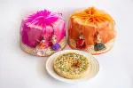 Kesar Sweets| Rajasthani Plain Ghevar Gift Pack in Beautiful Potli - 900 g| Traditional Sweets, Pure Desi Ghee Mithai, Homemade Sweets Gifts Pack for Family, Friends & Staff