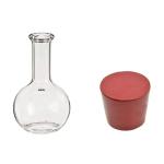 ABGIL Borosilicate Glass Flat Bottom Boiling Flask 500ml With Rubber Cork