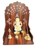 Homewey Decore Engineered Wood Home Temple (Height: 16, DIY(Do-It-Yourself) )