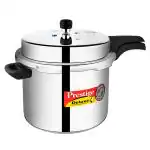 Prestige Silver Aluminium Deluxe Plus Induction Base Outer Lid Pressure Cooker - 10 L