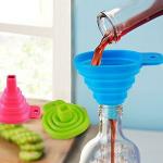 MOBHADA Multicolor Silicone Collapsible Funnel for Pouring Liquid