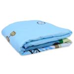 Baby Moo Farm Construction Soft Quilted Premium Reversible Blanket - Blue