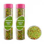 Dizzle Mouth Freshener Green Mix (210gm) (Pack of Two) (Sugar Coated Sounff)