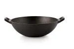 Petals Black Pre-Seasoned Cast Iron Induction Kadai 2 L