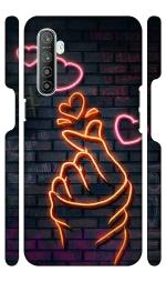 YAPZONE | Designer Back Case Cover for Oppo Realme XT/Realme X2 | Korean Finger Love |