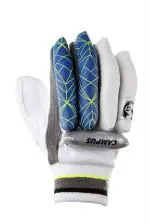SG White, Blue Cotton, Polyvinyl Chloride Campus RH Batting Gloves - Youth