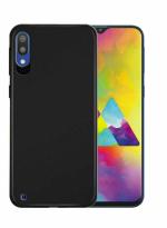 TRIFTY Samsung Galaxy M10 Black Rubber Anti Skid Candy Color Ultra Thin Soft TPU Case Cover