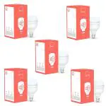 Fybros Warm White Hybrid Round Led Night Bulb Bedroom Lights For Home - 40 Watts, 5 Pc