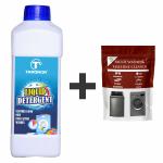 Taagror Super Wash Liquid Detergent For Top Load And Front Load Washing Machine With Free 1 Pouch Descaler/Washing Machine Cleaner 1 Lt (Pack of 1)