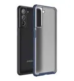 Golden Sand for Samsung Galaxy S21 FE 5G Case - Rugged Frosted Semi Transparent PC Shock Proof Slim Back Cover for Samsung Galaxy S21 FE 5G, Blue