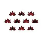 Comet Busters Beautiful Handcrafted Red and Black Floral Lotus Bindis (BIN1948) Pack of 1