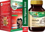 ZANDU Vigorex Gold (1 Pack, 20 Caps in Pack) and Shilajit (1 Pack, 60 Caps in Pack)