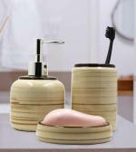Urban Sajavaat Soap Dispenser Bathroom Organizer Ceramic | Set of 3