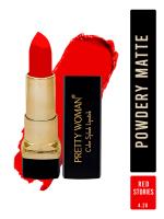 Pretty Woman Color Splash Powdery Matte Vibrant Bright Red Lipstick Red Stories Shade 14, 4.2g