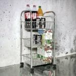 Amol Premium Stainless Steel Vegetable/Fruit/Onion/Potato/3 Basket Kitchen Trolley Rack (KL06 Tiny3)