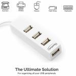 Quantum QHM6642 4 Port Hi-Speed USB Hub(White)
