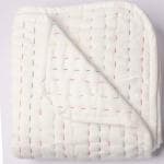 Playful Stitches Handmade Kantha Work Blanket for Kids, 0-3 Years | Size - 40x40 | Naturally Dyed Muslin Blanket/Quilt | Reversible Blanket for New Born | Baby Blanket for All Season - Multicolor