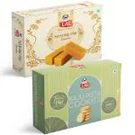Lal Sweets Combo Pack Of Mysore Pak 400g & Kaju Pista Cookies 400g || Made with Cow Ghee || Kaju Biscuits || Snacks for Tea
