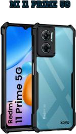 XOVO Back Cover for Mi Redmi 11 Prime 5G (Transparent, Pack of 1)