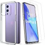 Fabekee Transparent Tempered Glass Screen Protector Guard With Back Case Cover For Oneplus 9