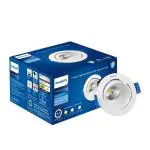 PHILIPS 12-watt Round LED COB Spot Light | 3 Colors in 1 Astra Spot LED Spotlight for Display & Decorations | Adjustable and Tiltable | Cut Out: 84mm, Color: Tunable White, Pack of 1