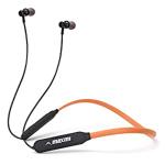 Maxmi Sweatproof Microphone Included Fast Charging Earphone Orange
