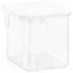 ABOUT SPACE Pegboard Container with Lid - Peg Board Container For DIY Tools, Paper Pins, Screws, Candies for Home Office Kitchen Storage and Display (White - L 8 x B 10 x H 8.3 cm)