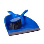 KLAP Dust Pan with Brush | Sillicone Sweeping Blade Dustpan | Ergonomic Handle Virgin Plastic | Portable & Easy to Store Multipurpose Set | Dusting Brush for Home Cleaning with Dust Pan