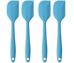 P-Plus International Non-Stick Flexible Rubber Spatula With Solid Stainless Steel Kitchen Essential Scraper Blue set of 4