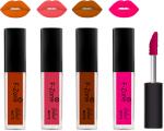 OUR BEAUTY Multicolor Kiss Proof Velvet Matte Liquid Lipstick 32, 16 Ml (Pack Of 4)