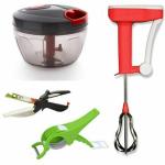 ODD M EVEN Quick and Handy Chopper, Blender, Clever Cutter, Vegetable Cutter With Peeler Kitchen Tool Set