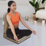 Kawachi 90 Degree Fixed Back Support Yoga Meditation Floor Chair Useful for Reading and Watching TV and Gaming Chair